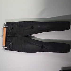 Aeropostale Jeans Men's Size 27 Waist Skinny Black Jeans ripped distressed holes